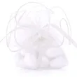woreczki z organzy sciagane okragle biale partydeco 26 cm 20 szt