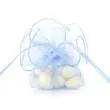 woreczki z organzy sciagane okragle blekitne partydeco 26 cm 20 szt