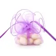 woreczki z organzy sciagane okragle fioletowe partydeco 26 cm 20 szt