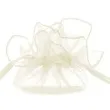 woreczki z organzy sciagane okragle kremowe partydeco 25 cm 10 szt