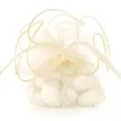 woreczki z organzy sciagane okragle kremowe partydeco 26 cm 20 szt
