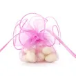 woreczki z organzy sciagane okragle rozowe ciemne partydeco 26 cm 20 szt