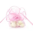 woreczki z organzy sciagane okragle rozowe partydeco 26 cm 20 szt