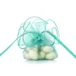 woreczki z organzy sciagane okragle turkusowe partydeco 26 cm 20 szt