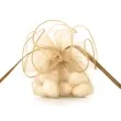 woreczki z organzy sciagane okragle zlote partydeco 26 cm 20 szt