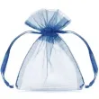 woreczki z organzy sciagane proste granatowe partydeco 10 cm 20 szt
