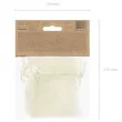 woreczki z organzy sciagane proste kremowe partydeco 10 cm 10 szt