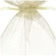 woreczki z organzy sciagane proste kremowe partydeco 10 cm 10 szt