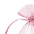 woreczki z organzy sciagane proste rozowe partydeco 10 cm 10 szt