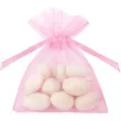 woreczki z organzy sciagane proste rozowe partydeco 10 cm 20 szt