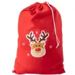 worek mikolaja swiateczny renifer czerwony 50 x 80 cm partypal