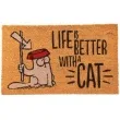 wycieraczka kot simona life is better with a cat puckator 75 x 45 cm