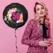 xx balon czarny 50 urodziny roz baloniki
