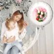 xx balon fol bialy mama i tulipany