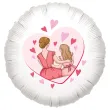 xx balon fol bialy mama w serduszkach