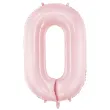 xx balon foliowy cyfra 0 86cm jasny rozowy