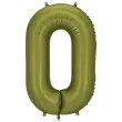 xx balon foliowy cyfra 0 86cm oliwkowy