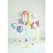 xx balon foliowy cyfra 0 86cm pastelowy teczowy