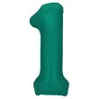 xx balon foliowy cyfra 1 86cm butelkowa zielen