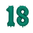 xx balon foliowy cyfra 1 86cm butelkowa zielen