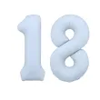 xx balon foliowy cyfra 1 86cm mglisty niebieski