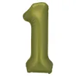 xx balon foliowy cyfra 1 86cm oliwkowy