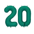 xx balon foliowy cyfra 2 86cm butelkowa zielen