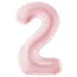xx balon foliowy cyfra 2 86cm jasny rozowy