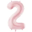 xx balon foliowy cyfra 2 86cm jasny rozowy