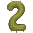 xx balon foliowy cyfra 2 86cm oliwkowy