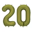 xx balon foliowy cyfra 2 86cm oliwkowy