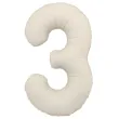 xx balon foliowy cyfra 3 86cm jasny bez