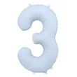 xx balon foliowy cyfra 3 86cm mglisty niebieski