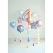 xx balon foliowy cyfra 4 86cm pastelowy teczowy