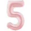 xx balon foliowy cyfra 5 86cm jasny rozowy