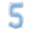 xx balon foliowy cyfra 5 86cm mglisty niebieski