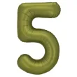 xx balon foliowy cyfra 5 86cm oliwkowy