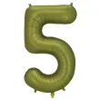 xx balon foliowy cyfra 5 86cm oliwkowy