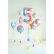 xx balon foliowy cyfra 5 86cm pastelowy teczowy