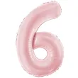 xx balon foliowy cyfra 6 86cm jasny rozowy