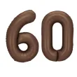 xx balon foliowy cyfra 6 86cm mocca
