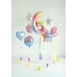 xx balon foliowy cyfra 6 86cm pastelowy teczowy