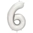 xx balon foliowy cyfra 6 86cm srebrny