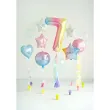 xx balon foliowy cyfra 7 86cm pastelowy teczowy