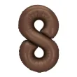 xx balon foliowy cyfra 8 86cm mocca