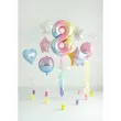 xx balon foliowy cyfra 8 86cm pastelowy teczowy