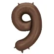 xx balon foliowy cyfra 9 86cm mocca