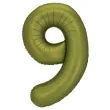 xx balon foliowy cyfra 9 86cm oliwkowy
