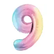 xx balon foliowy cyfra 9 86cm pastelowy teczowy