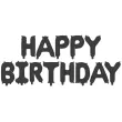 xx balon foliowy happy birthday 340x35cm czarny